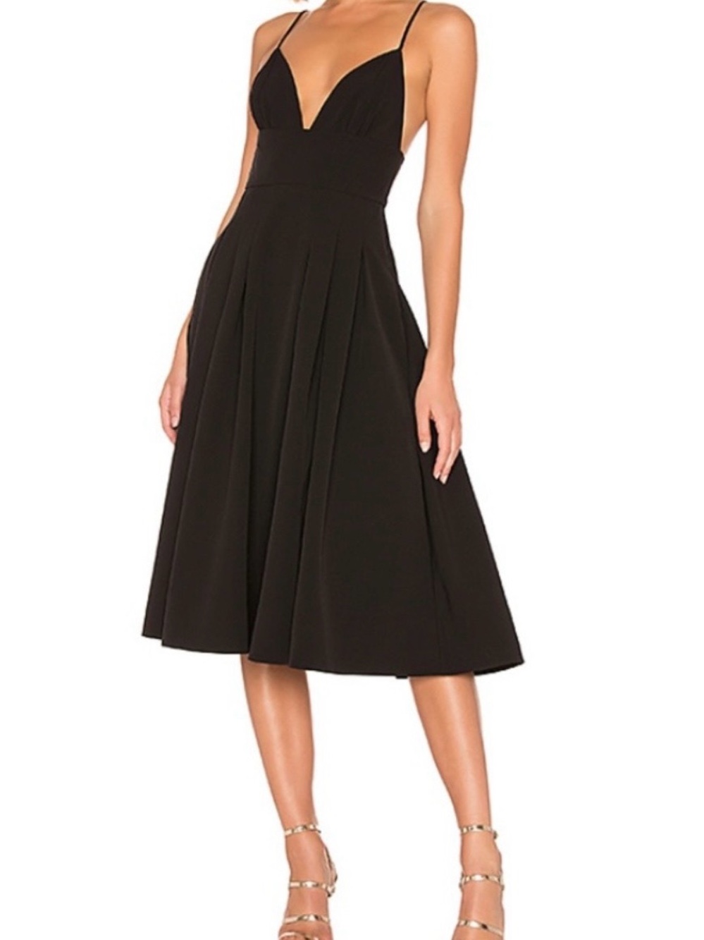 NBD Henri Midi Dress Black S